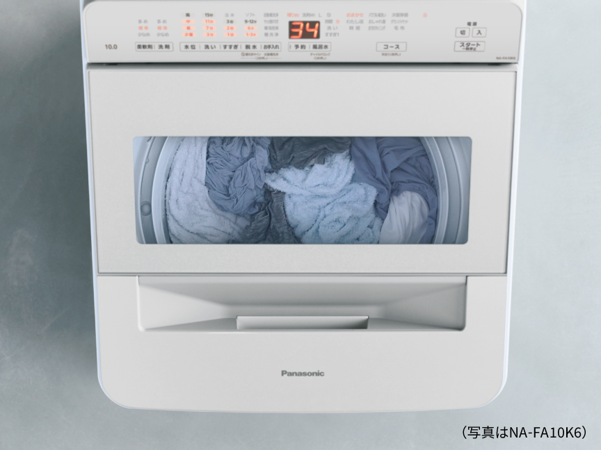ガラストップを上から見た写真(写真はNA-FA10V6)