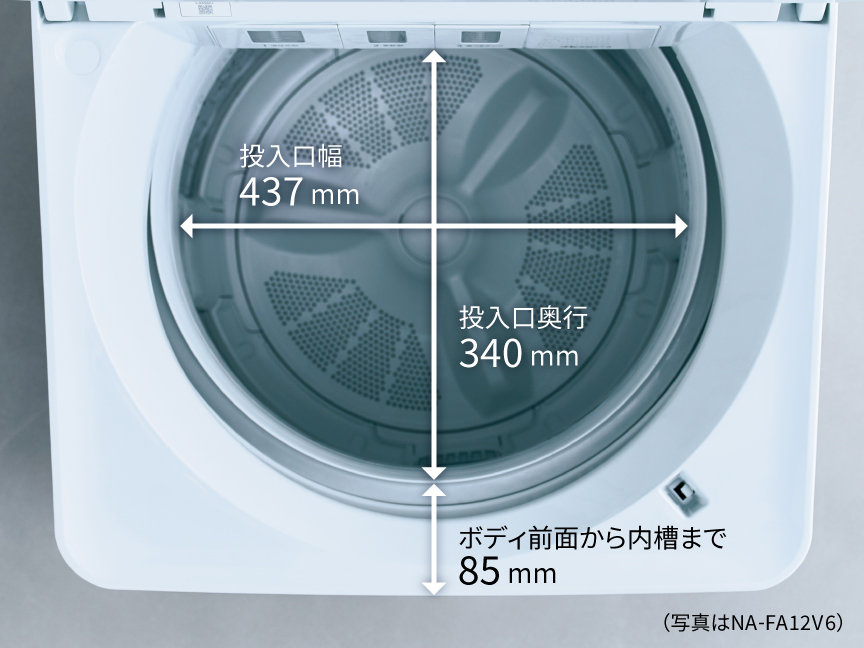BIGサークル投入口（写真はNA-FA12V6）